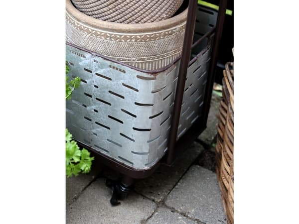 Vagn med förvaringskorgar Chic Antique grå