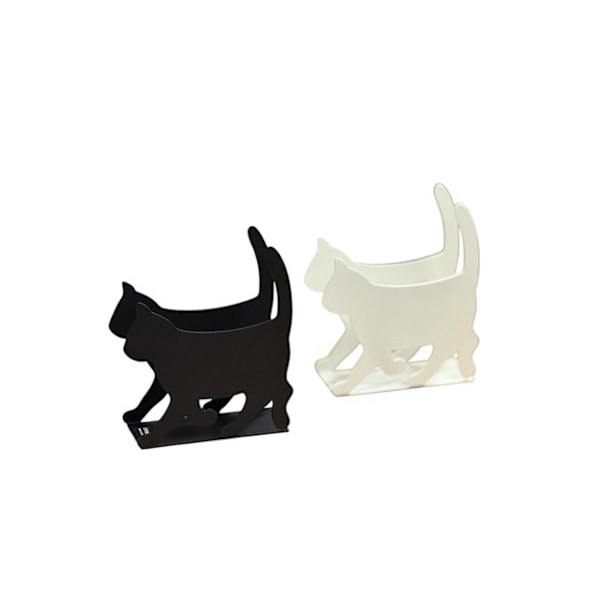 Servettställ Katt 11 cm Spegels White