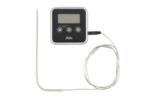 Digital Stektermometer 0–250 °C med Timer – Maku Kitchen Life Svart