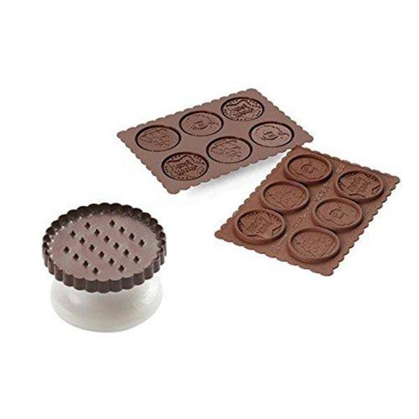 Utstickare Cookie Choc Silikon Silikomart Brown Jul set