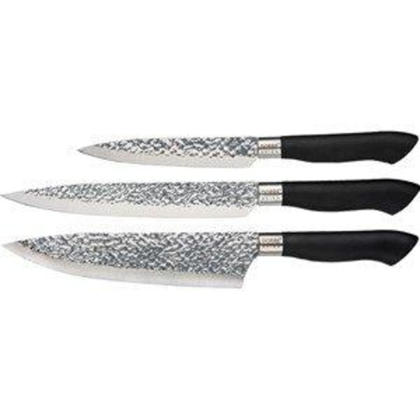 Knivset i Stål 3-pack Akira Dorre Svart