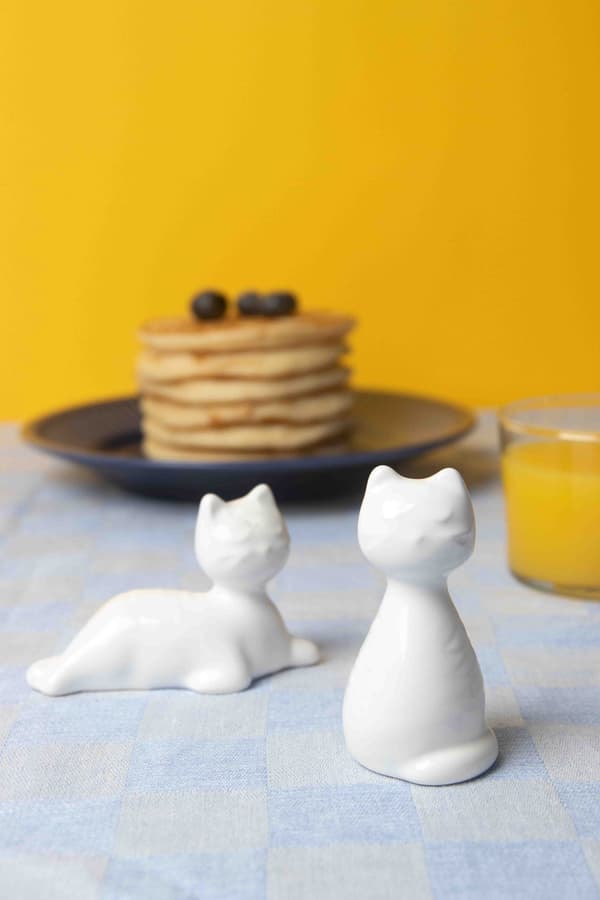 Salt &amp; Peppar Katt familj 2-pack Vit