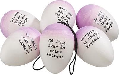 Påskägg - Ordspråksägg 6-pack Viol Cult Design Lila