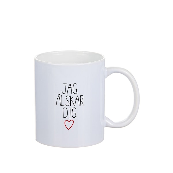Mugg Kärlek  - 3 olika texter White Älskar dig