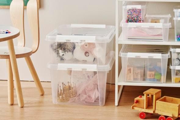 Förvaringsbox m lock &amp; 6 insatser SmartStore 15 Classic Vit