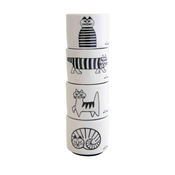 Äggkoppar Lisa Larson Cats 4-pack White