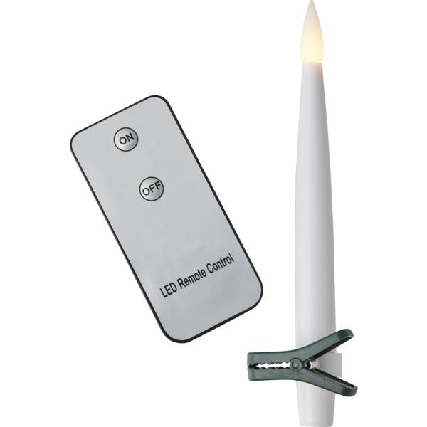 Julgransbelysning Paulin trådlös 10 st granljus m fjärrkontroll White