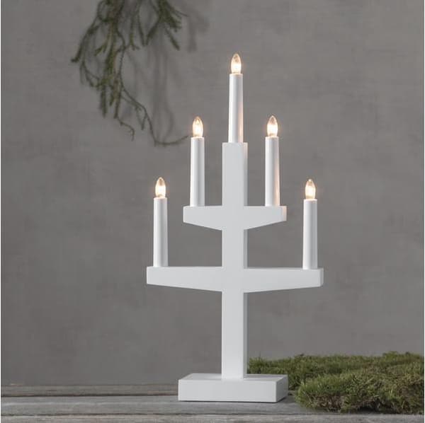 Ljusstake Trapp Vit White