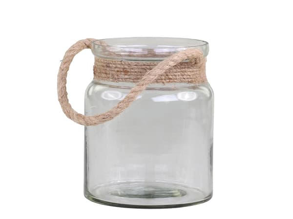 Ljuslykta Lanterna Hurricane m rep Chic Antique - 3 storlekar Transparent L