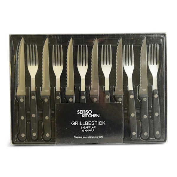 Grillbestick Set 12 Delar Form Living Svart