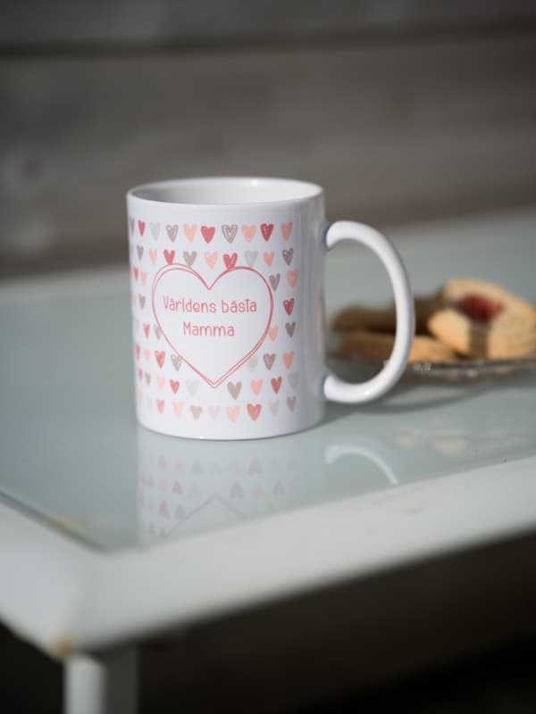Mugg Världens bästa Mamma rosa - Morsdag White