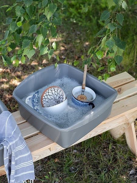 Sköljbalja 10 L – tvättbalja i plast | Orthex grå