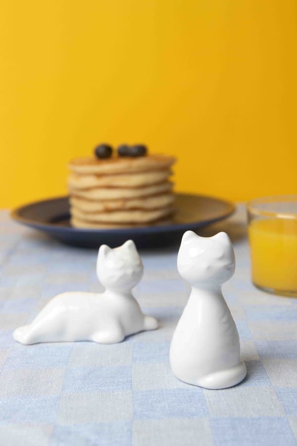 Salt & Peppar Katt familj 2-pack White