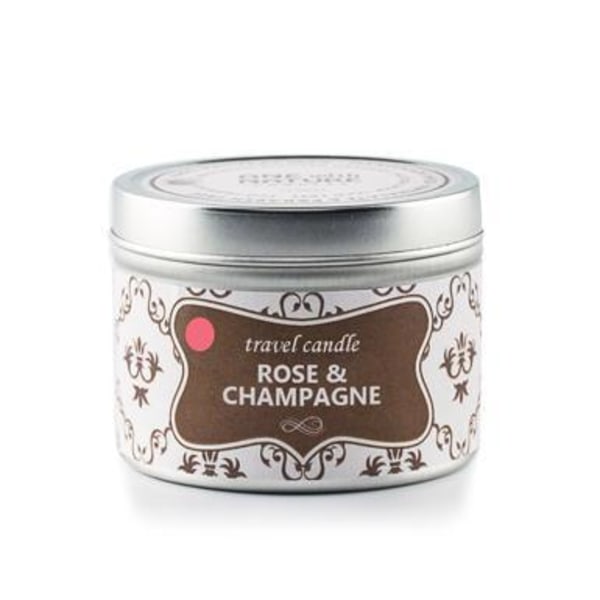 OMAT kynttilät Tuoksukynttilä tinapurkissa Silver Doft: Rose-Champagne