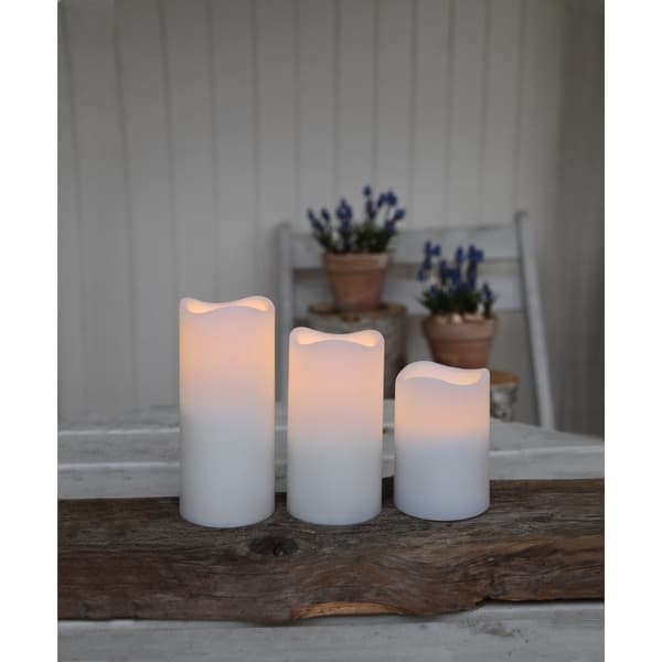 Blockljus Paul 3-pack Inne/Ute LED White