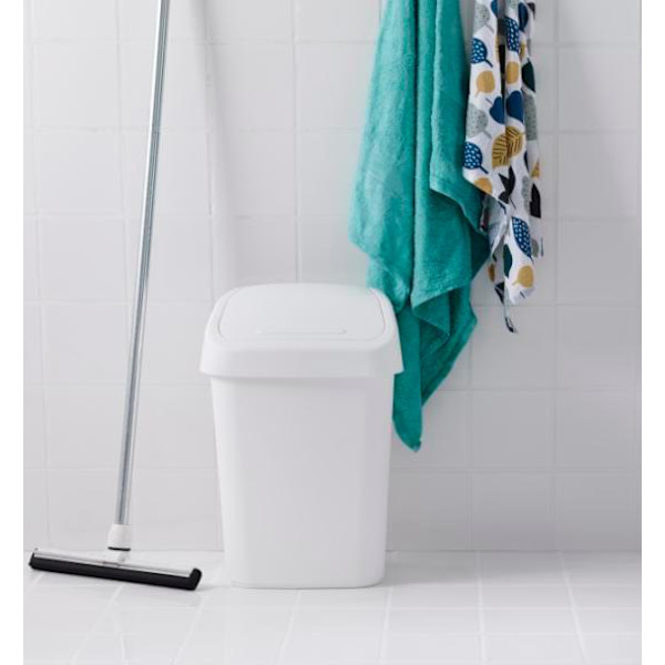 Vipplockskorg / Papperskorg Vit 10L White