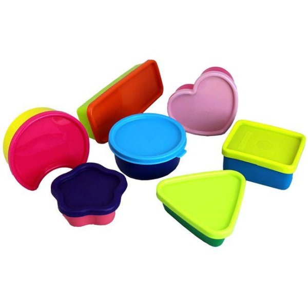 Plast krukker Mini 7 forskellige farver MultiColor 7 st olika