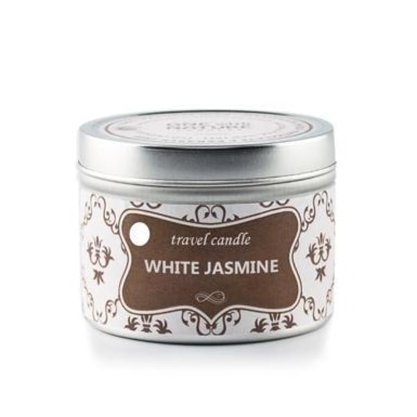 OMAT kynttilät Tuoksukynttilä tinapurkissa Silver Doft: White-Jasmine