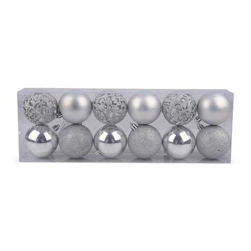 Julgranskulor 6 cm Silver 12 pack Silver