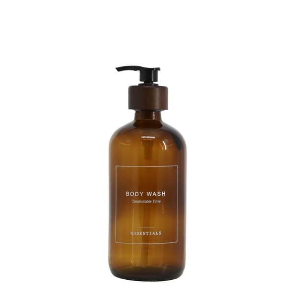 Glasflaska med pump 500 ml – Duschtvål | Chic Antique Brown