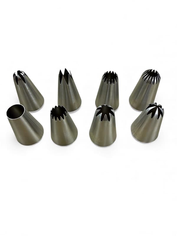 Spritsset med stora munstycken 8 st | Maku Kitchen Life Silver