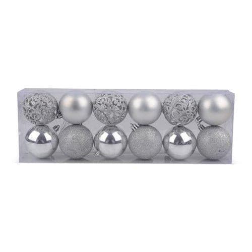Julgranskulor 6 cm Silver 12 pack Silver