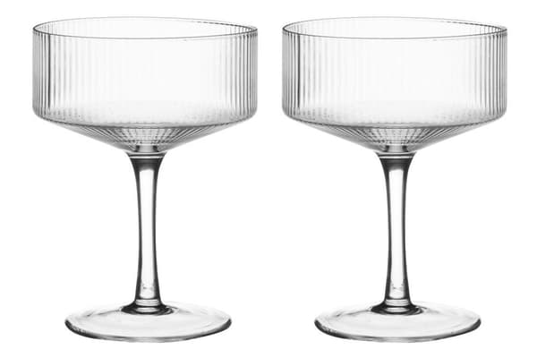 Cocktailglas räfflat 20 cl 2-pack – klarglas | Maku Kitchen Life Transparent