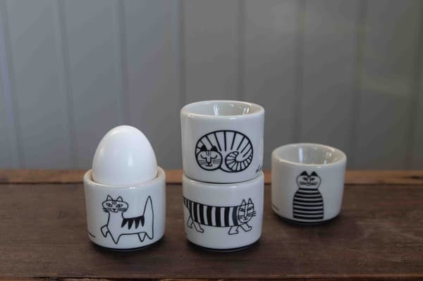 Äggkoppar Lisa Larson Cats 4-pack White