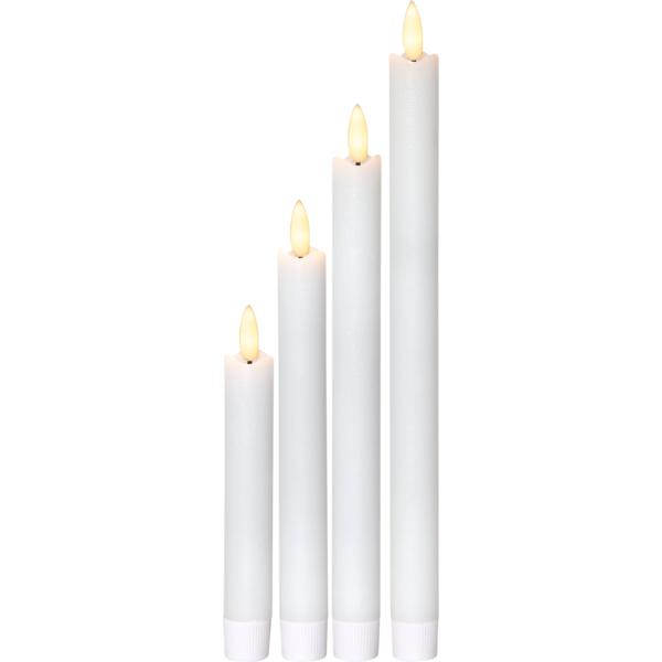 LED Antikljus 4-pack 4 olika storlekar White