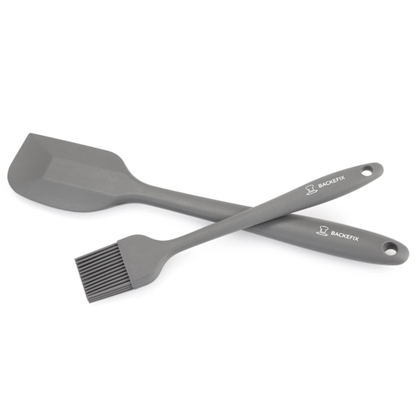 Slickepott & bakpensel set Silikon Backefix grå