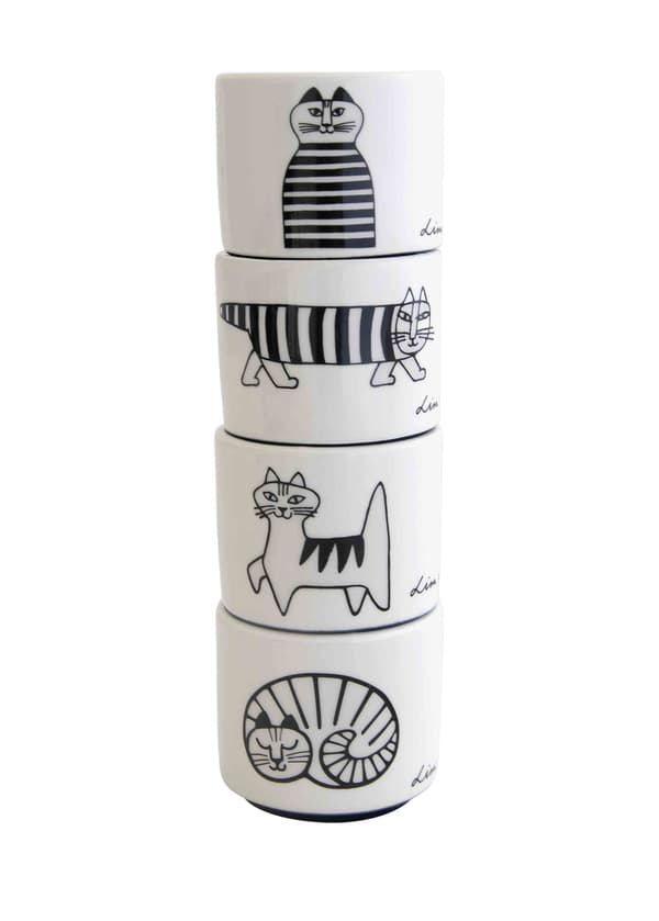 Äggkoppar Lisa Larson Cats 4-pack White
