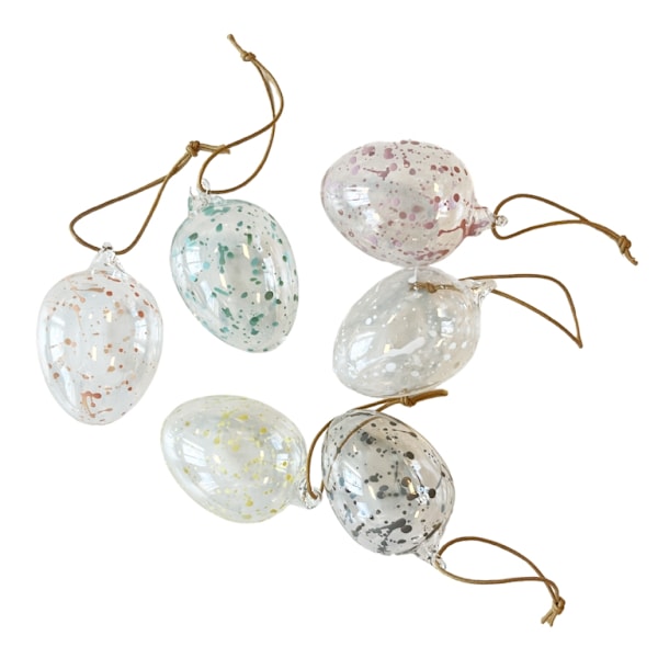 Glasägg Stänk 6 set Cult Design multifärg
