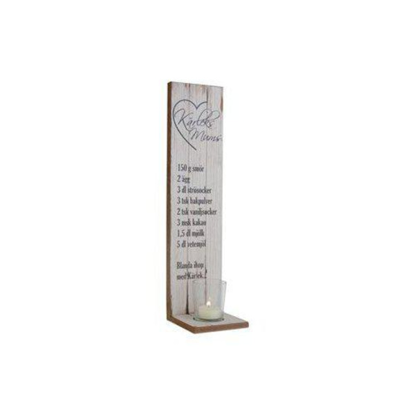 Lampett / Ljusstake "Kärleksmums" White