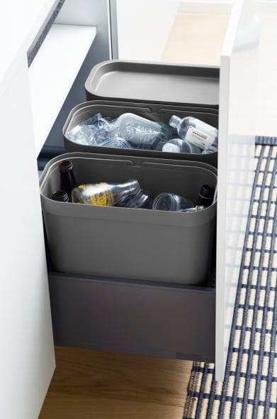 Källsortering med lock SmartStore Collect 13L Grå Grey
