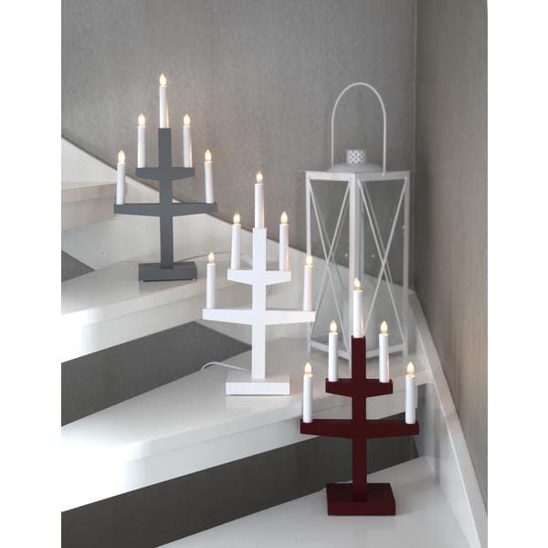 Ljusstake Trapp Vit White