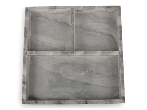 Bricka Kvadrat 30x30 cm Marmor Grey