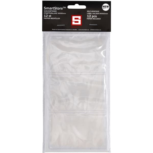 Etiket/holder 12-pak SmartStore Transparent