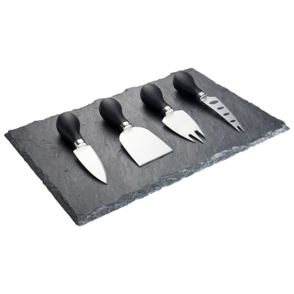 Ostesæt 4 knive med granitbakke Taylors Black Svart & Rostfritt stål