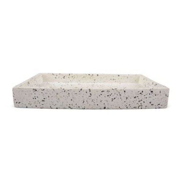 Bricka Terrazzo Vit Avlång 30x15 cm Vit