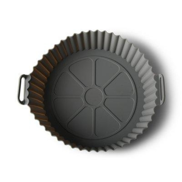 Silikonform Airfryer Rund 17 x 5 cm grå