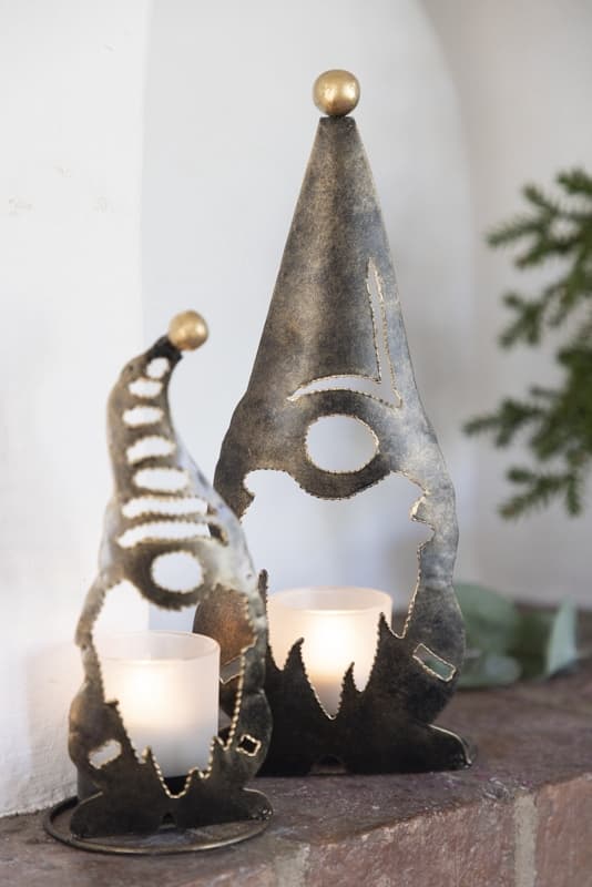Ljuslykta Tomte Different Design AntiqueBrass 20 cm