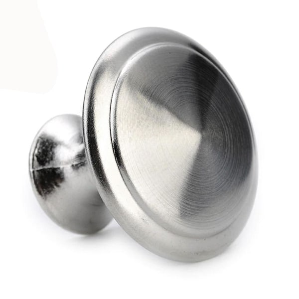 Nupit 2-pakkaus - Yksinkertaiset metalliset nupit - Hopeanvärinen Silver