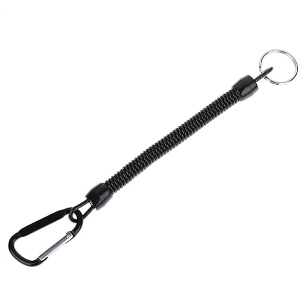 Nøkkelring - Elastisk line med krok - Ulike farger Black