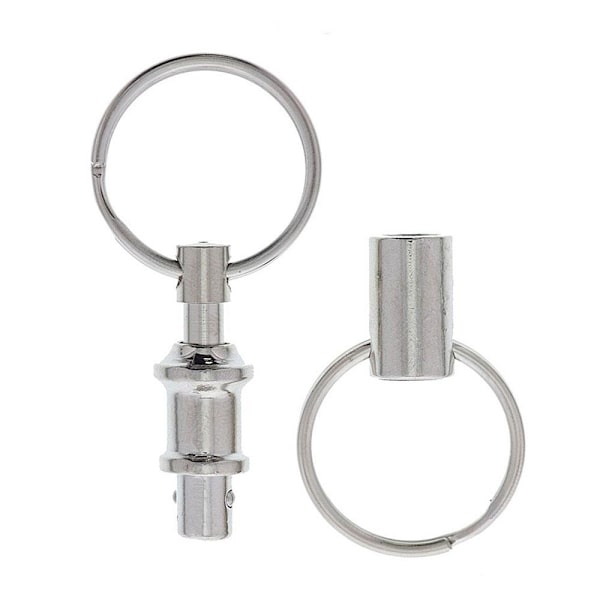 Quick Release smidig nyckelring i metall 2-pack