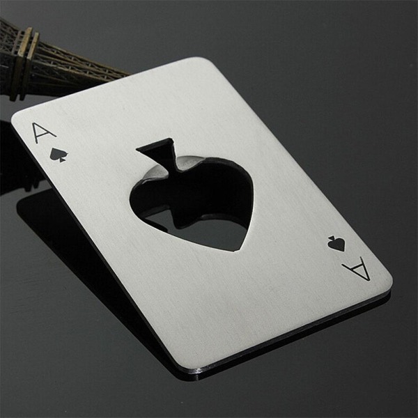 Kapselåbner \"Ace of Spades\" i rustfrit stål - Forskellige farver Silver