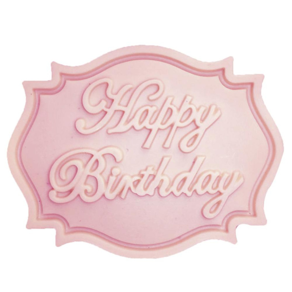 Silikonform for baking / sjokolade / is etc - Happy Birthday