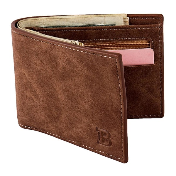 Mjuk smidig plånbok med myntfack - Brun Brun