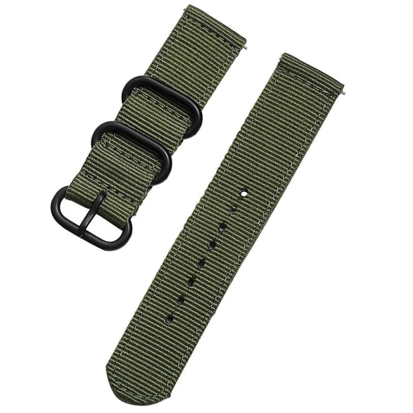 Urrem i nylon 20 mm - Flere farvevalg Dark green