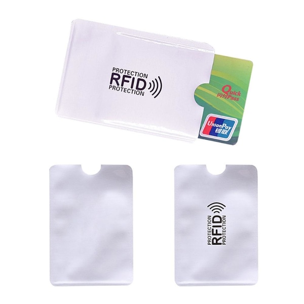 3-pack RFID-ficka / RFID-skydd för kreditkort i aluminium Silver