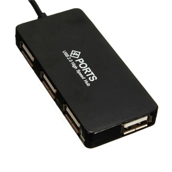 USB 2.0 Hub 4-port Svart